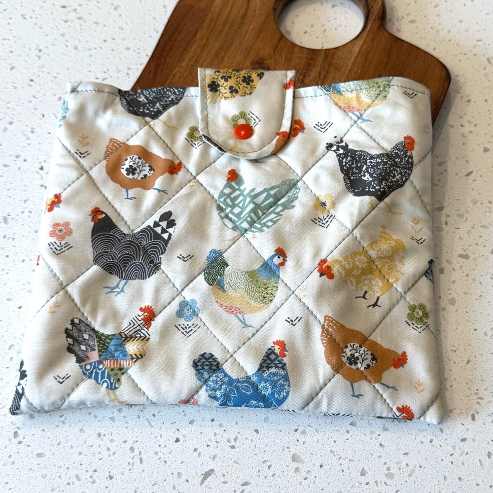 Book Kindle Ipad Tablet Sleeve Bag Cover 8.5X9.5in Chicken Farm Animals Cottage